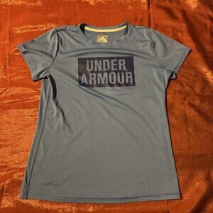 Under armour Tech Women's V-Neck T-Shirt, Size XS - Chartreuse/Steel